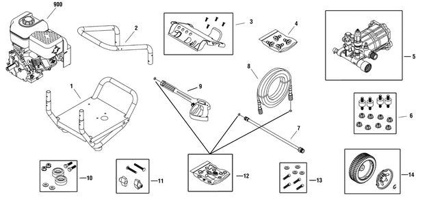 Part Location Diagram of 314587GS Briggs and Stratton Base Assembly